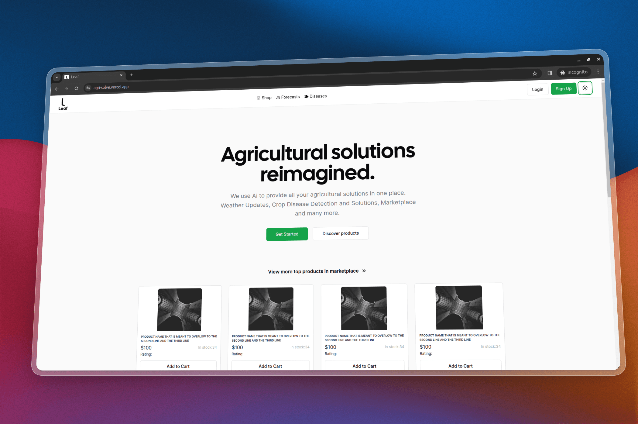 Leaf Web App screenshot